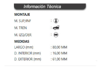 Buje Bandeja Delantera Inferior Dodge Dakota 2005-2011