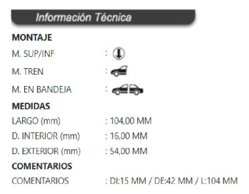 Buje Bandeja Delantera Inferior Dodge Ram 1500 2002-2005 Kit