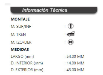Buje Bandeja Delantera Superior Chevrolet Silverado 99-06