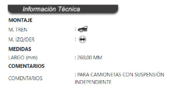 Perno Lateral Barra Estabilizadora Dodge Ram 1500 1994-2001
