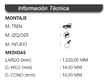 Barra Larga De Dirección Dodge Ram 2500 2003-2013 Delantera