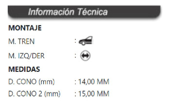 Barra Corta De Dirección Delantera Nissan D22 2wd 98-2015