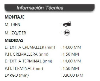 Terminal Axial Audi A1 2010-2017 Par